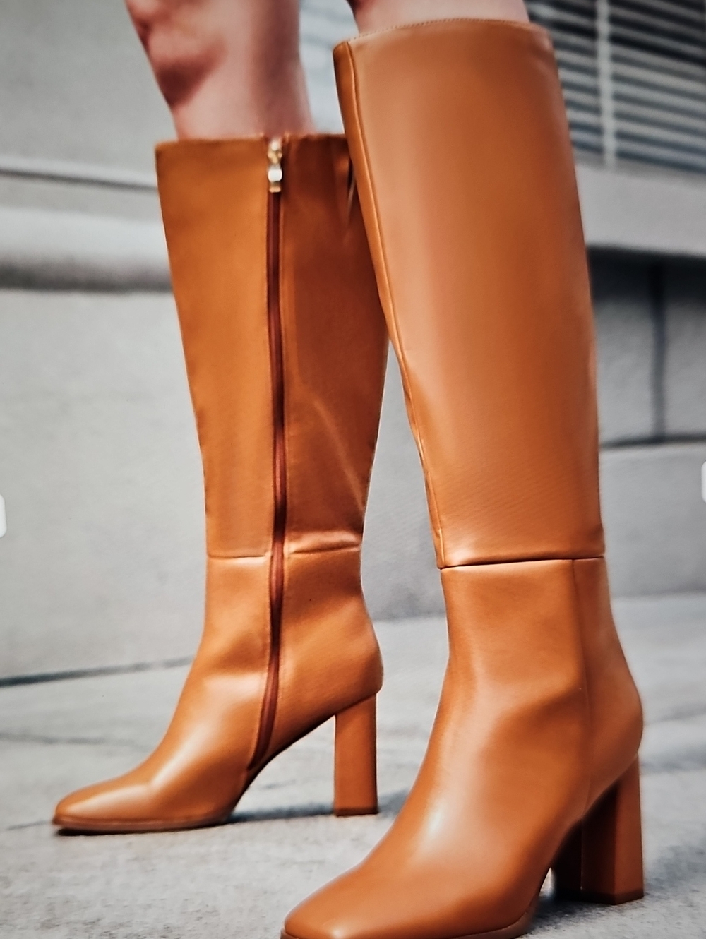 Classic NWT Tall Block Heel Knee Boots - Tan